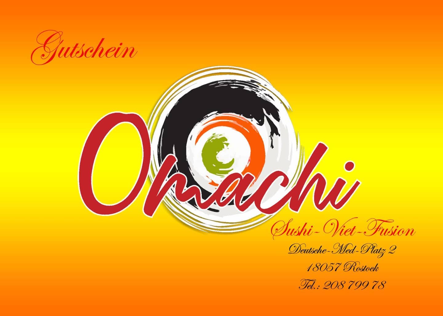 Freude schenken, mit Omachi Wertgutschein.